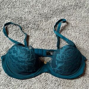 Natori Teal Lace Underwire Bra